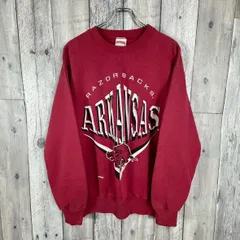 OLD NUTMEG MILLS 90s ナツメグ ミルズ 米国製 USA製 RAZORBACKS ARKANSAS スウェット スエット トレーナー メンズ M サイズのサムネイル