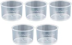 Saki&Masa プラスチックビーカー 実験用品 実験器具 計量器 5個セット 測定カップ 教育実験用 (10ml)