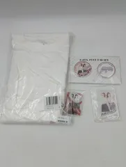 【K-1686】パラスティカ グッズセット PARASTICA ハッピーパラスティカ ハッピーハンバーグ パラスティカ Tシャツ Sサイズ ハピパラ 白地 シンプル アクリルプロマイド アクリルマグネット 缶バッジセット YouTuber コラボ 新品