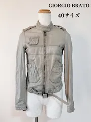 GIORGIO BRATO　ジョルジオブラット　ジャケット　レザー　シングル　ポケット　シルク