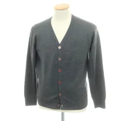 【中古】ジョンスメドレー JOHN SMEDLEY ハイゲージ ウール カーディガン ダークグレー【サイズS】【メンズ】