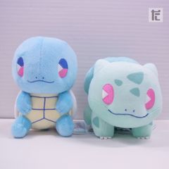 포켓몬 센터 인형 장난감 사이코 소다 리프레시 후시기다네 / 제니가메 2 체 세트 종이 태그 첨부 / PK01883