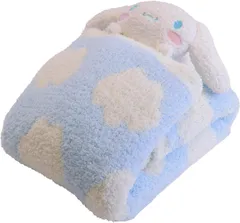 新品　マスコット付きブランケット サンリオ シナモロール シナモン かわいい ふわふわ ミット生地