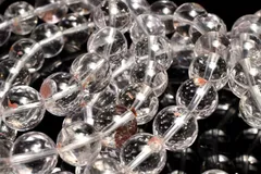 UV発光◇パキスタン産 オイルインクォーツ(石油入り水晶)　9.5mm　ブレスレット 1個売り パワーストーン 天然石 _BG6128-95