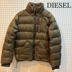 ディーゼル　DIESEL　リアルダウンジャケット　ブルゾンジャケット　ナイロン　 サイズ：S　オリーブカーキ