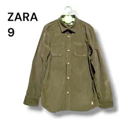 a1261 【ザラキッズ】コーデュロイ シャツジャケット 130-140cm モスグリーン カーキ 綿100% 秋冬