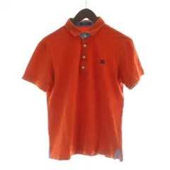 バーバリーブラックレーベル BURBERRY BLACK LABEL ポロシャツ カットソー 半袖 ロゴ 2 オレンジ ■GY11 /MQ