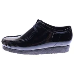 SUPREME (シュプリーム) ×Clarks Patent Leather Wallabee クラークス パテントレザー ワラビー ローカットスニーカー ブラック US11/29cm