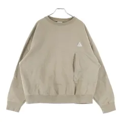 NIKE ACG (ナイキエーシージー) ロゴ刺繍 クルーネック スウェット トレーナー ブラウン CV0683-247