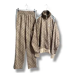 adidas originals アディダスオリジナルス セットアップジャージ 1S2925  ファイヤーバードクラシック モノトラックトップ モノトラックパンツ 総柄 メンズ サイズS ブラウン 秋 ゴーゴー古着マルイ北千住店 40 久K813Y