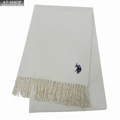 ポロ マフラー U.S. POLO ASSN メンズ レディース ロゴ刺繍 ストール USPA-2015 448050 オフホワイト 2024AW 誕生日 プレゼント ギフト