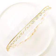 4℃　K10YG　ブレスレット　bracelet　総重量約0.7g　約17.5cm