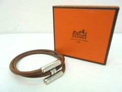 14086 HERMES ブレスレット レザー ハートチャーム - メルカリ