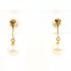 K18YG　イヤリング　clip-on earrings　パール（真珠）　総重量約1.9g