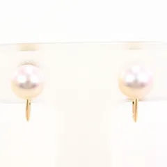K18YG　イヤリング　clip-on earrings　パール（真珠）　総重量約1.9g