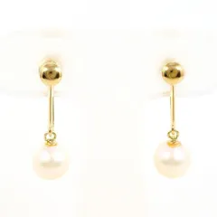 K18YG　イヤリング　clip-on earrings　パール（真珠）　総重量約2.3g