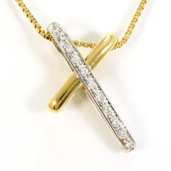 K18YGWG　ネックレス　necklace　ダイヤ　カード鑑別書　総重量約7.5g　約45cm