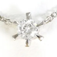 PT850　ネックレス　necklace　ダイヤ　0.1　総重量約1.7g　約40cm