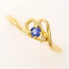 K18YG　リング　ring　指輪　10.5号　サファイア　ダイヤ　総重量約1.2g