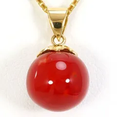 K18YG　ネックレス　necklace　血赤　サンゴ　鑑別書　総重量約4.8g　約45cm