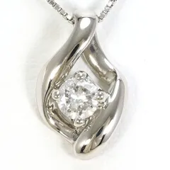 PT900　PT850　ネックレス　necklace　ダイヤ　0.15　総重量約2.0g　約40cm