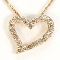 K10PG　ネックレス　necklace　ダイヤ　0.20　総重量約1.2g　約40cm