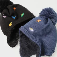 kidsforet 恐竜刺繍ニット帽　b55405