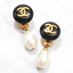 CHANEL シャネル ココマーク パール ゴールド イヤリング 96P