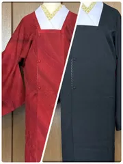 新品リバーシブル　ちりめん道行コート裄67　ワイン/黒　裄67