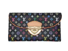 極美品 LOUIS VUITTON ルイヴィトン ポルトフォイユ ウジェニ 三つ折り財布 M93738 グルナード マルチカラー レザー PVC ゴールド金具 中古 4b008776