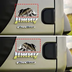 【送料無料】スズキ ジムニー 1998年～2025年対応 3D立体牛標ステッカー JB43 JB64 JB74 車両モチーフ おしゃれZX02おすすめ注目