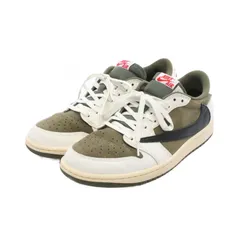ナイキ NIKE スニーカー NIKE × TRAVIS SCOTT Air Jordan 1 Low OG SP リバースオリーブ レザー レザー エアジョーダン1ロートラヴィススコット メンズ Used A