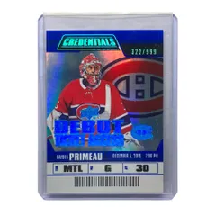 UPPER DECK NHLカード GREDENTIALS CAYDEN PRIMEAU CANADIENS 322/999 #60 送料無料 中古 IT2