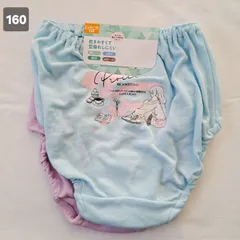 【160】【2枚組】女児ショーツ　ショーツ　160 　ガールズショーツ　女の子下着　ドライショーツ　綿混ショーツ　ショーツ160  小学生　中学生　下着