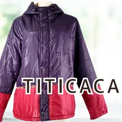 USED TITICACA フード付きダウンジャケット パープル レッド Ｍサイズ レディース チチカカのサムネイル