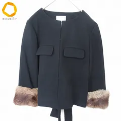 アナトリエ Anatelier ノーカラー ジャケット ラビットファー レディース [w850235ss]のサムネイル