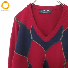 イエガー JAEGER カシミヤニット セーター アーガイル Vネック メンズ [x977450ss]のサムネイル