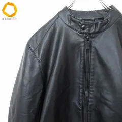 ザラ ZARA エコレザー ライダース ジャケット ブルゾン シングル メンズ [x952251ss]