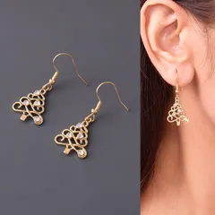 クリスマスツリー ピアス ゴールド 冬 キラキラ レディース 冬 アクセサリー 可愛いクリスマス ギフト