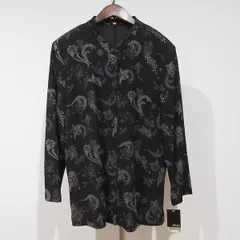 #anc ミゼール MISSEL ジャケット L 黒 グレー 総柄 ちりめん ラメ タグ付き 美品 レディース [970085]のサムネイル