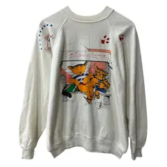 USA製 Hanes Her Way プリントスウェット トレーナー L グレー ヘインズ ラグラン プルオーバー カットソー トップス 秋物 a711-5502