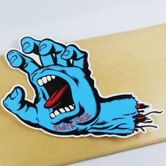 US正規品 サンタクルーズ スケボー ビッグステッカー │17ｘ27cm│ ビッグ スクリーミングハンド Santa Cruz Big Screaming Hand シール デカール スケートボードのサムネイル
