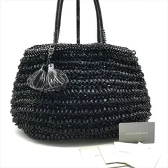 美品 ANTEPRIMA アンテプリマ ワイヤー タッセル ハンド バッグ ブラック ブランド レディース かばん 鞄 Bag k6888