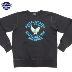 バズリクソンズ ミリタリー スウェットシャツ U.S.A.F. SELFRIDGE FIELD BUZZ RICKSON'S 裏起毛トレーナー BR69630 ブラック 