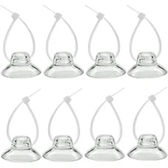 結束バンド付き アクアリウム 吸盤 8個セット 水槽 チューブ ホース オブジェ 固定[定形外郵便、送料無料]mer007