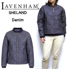 LAVENHAMラベンハムのノーカラーヘリンボーンウールキルティング 