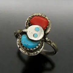 エフィカラバサ 23号 ターコイズ コーラル シルバー スネークリング 23.5号 エフィーカラバサ ターコイズ スネークリング｜マライカ公式通販