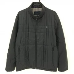 【美品】バーバリーゴルフ 中綿ジャケット 黒 ロゴグレー  メンズ LL ゴルフウェア BURBERRY GOLF