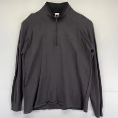 古着 ザ・ノースフェイス THE NORTH FACE ニット ハーフジップ 大きいサイズ アウトドア ワンポイントロゴ 2XL  グレー系 メンズ
