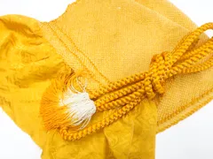 【一輝堂】和装小物 帯締め帯揚げセット 振袖用 丸組 金糸  撚房 総絞り 帯締 帯揚 25w10-13323